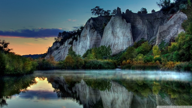 Lake mountains trees sunset sky #12 free wallpaper for desktop - medium preview image
