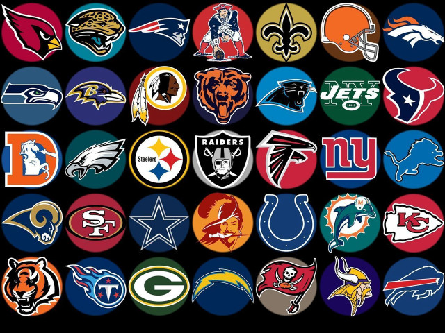 Nfl logos black background white #2 free wallpaper for desktop - medium preview image