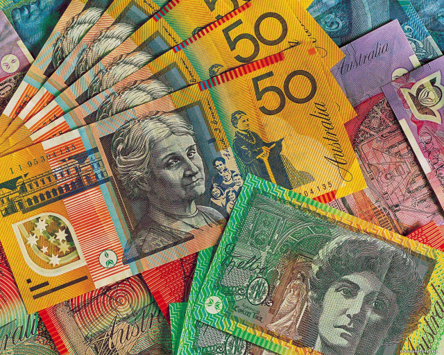 Australian currency pile table phone free wallpaper for desktop - medium preview image