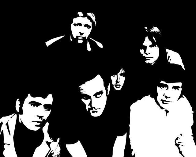 Group people black background white free wallpaper for desktop - medium preview image