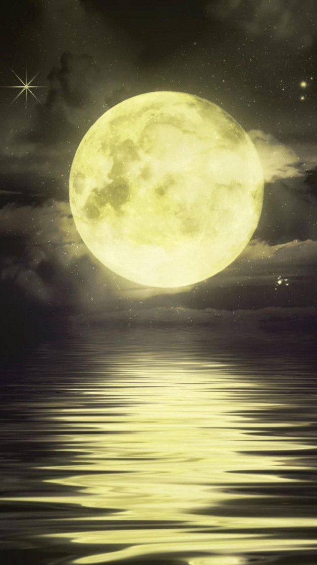 Full moon reflection lake night free wallpaper for mobile - medium preview image