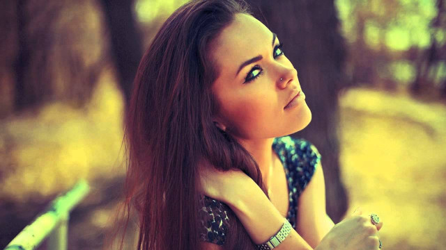 Woman long hair bracelet looking free wallpaper for desktop - medium preview image