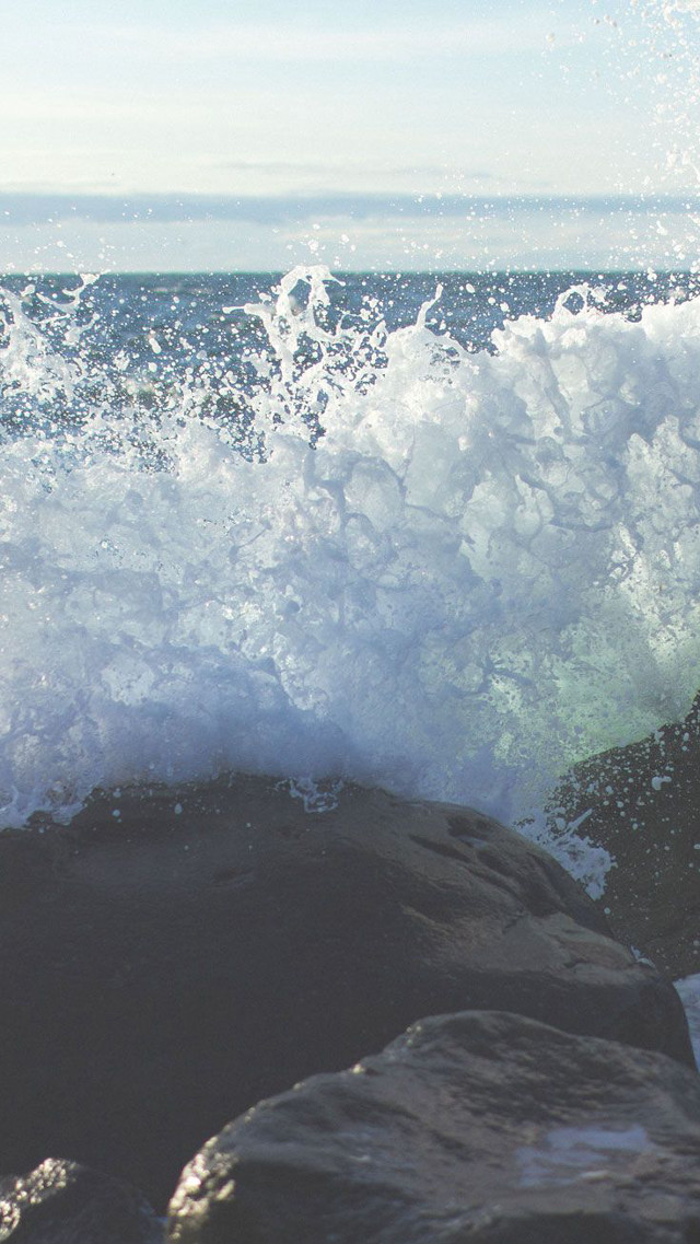 Person riding surfboard wave ocean #3 free wallpaper for mobile - medium preview image