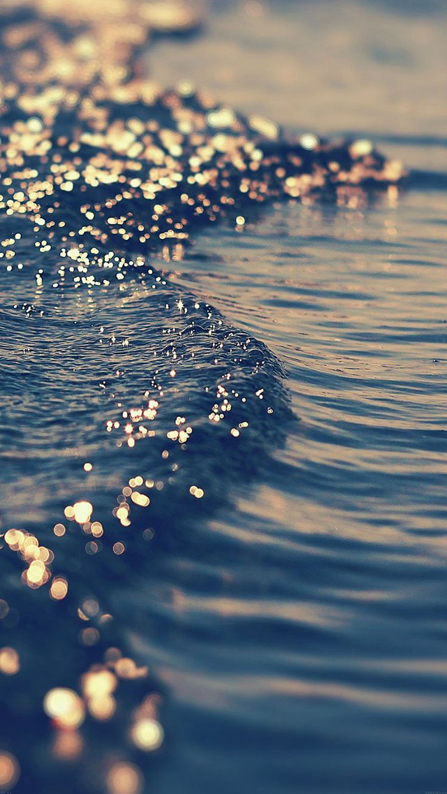 Wave close up ocean bokeh free wallpaper for mobile - medium preview image