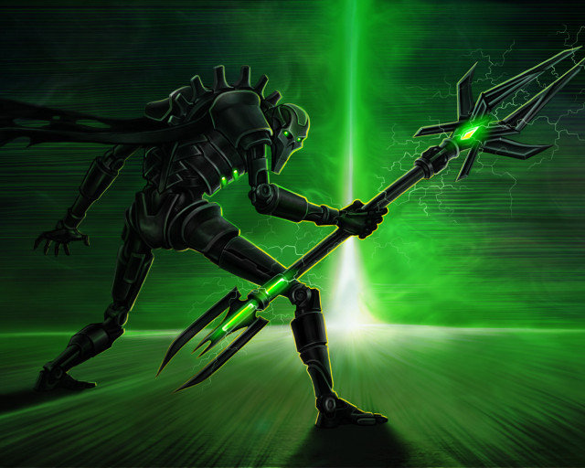 Green alien green light arm free wallpaper for desktop - medium preview image