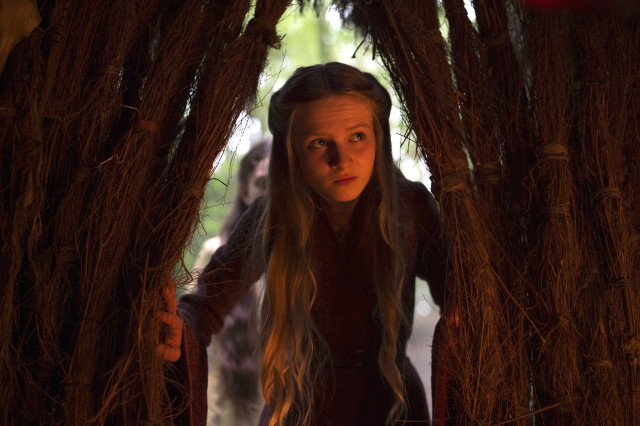 Woman forest branches head braided free wallpaper for desktop - medium preview image