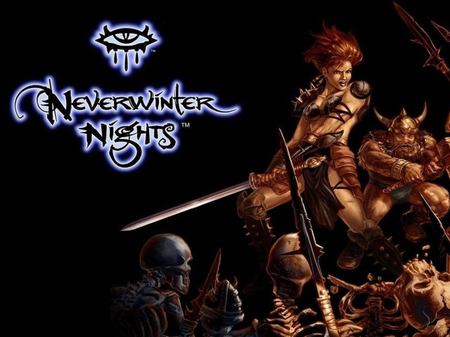 Neverwinter nights swords armor group free wallpaper for desktop - medium preview image