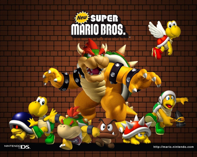 Mario bows brick wall honeycomb free wallpaper for desktop - medium preview image