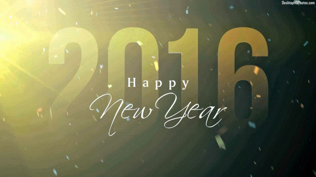 Happy new year gold white free wallpaper for desktop - medium preview image
