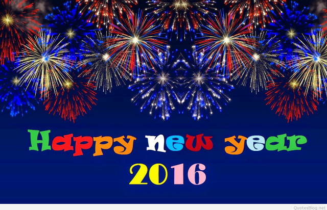 Happy new year fireworks blue free wallpaper for desktop - medium preview image