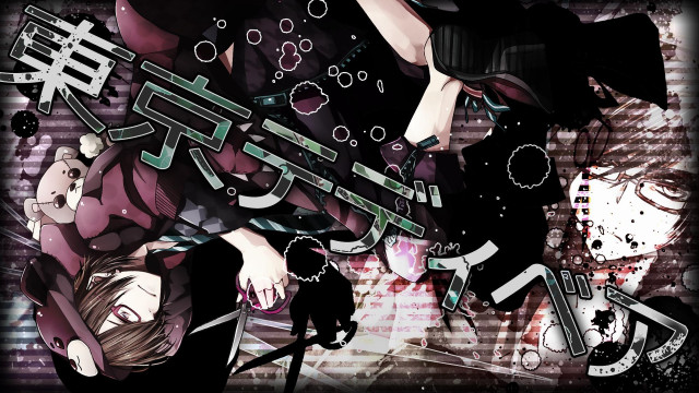 Anime couple water bubbles clock free wallpaper for desktop - medium preview image