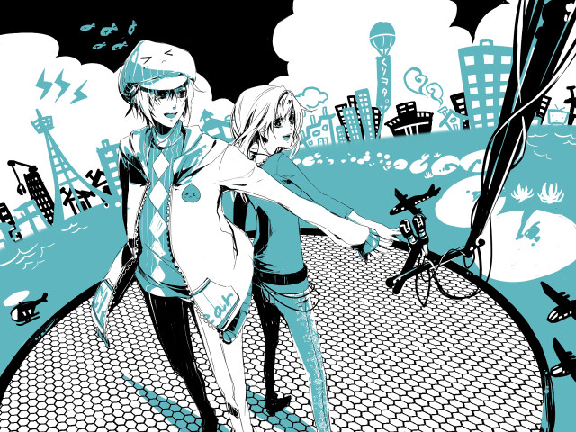 City skyline people fishnets fullmoon free wallpaper for desktop - medium preview image