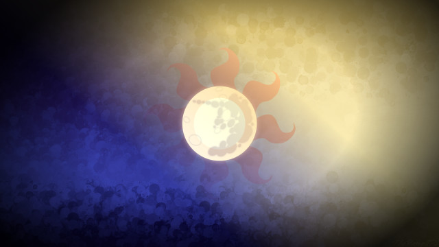 Full moon blue background yellow free wallpaper for desktop - medium preview image