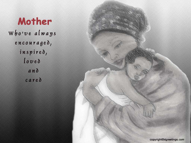 Woman child drawing quote holding free wallpaper for desktop - medium preview image