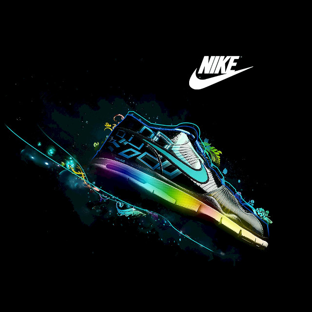 Nike sneakers colorful design sole free wallpaper for tablet - medium preview image