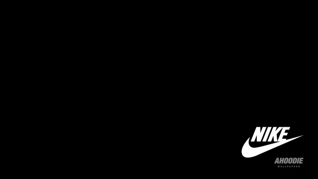 Black white nike logo minimalism free wallpaper for desktop - medium preview image