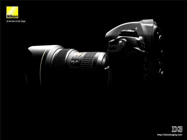 Camera lens black yellow logo free wallpaper for desktop - medium preview image