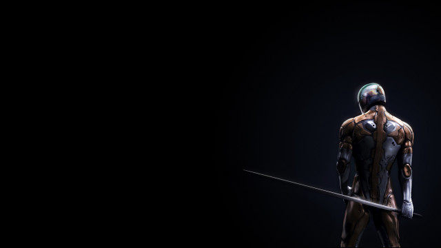 Futuristic man suit sword camera #2 free wallpaper for desktop - medium preview image