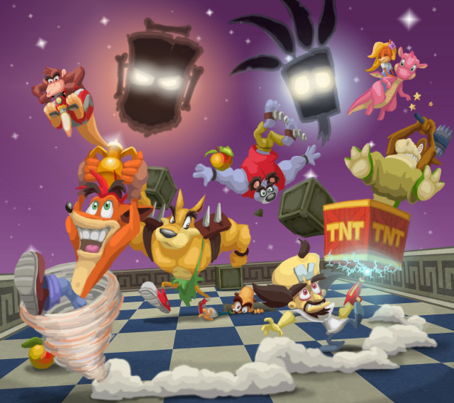 Dancing cartoon argyle floor space free wallpaper for tablet - medium preview image