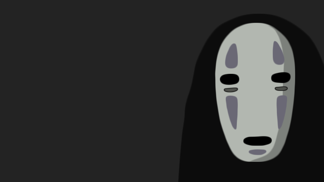 Ghost mask girl vector illustration free wallpaper for desktop - medium preview image