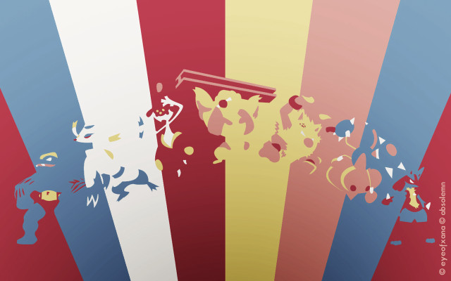 Colorful poster woman stage microphone free wallpaper for desktop - medium preview image