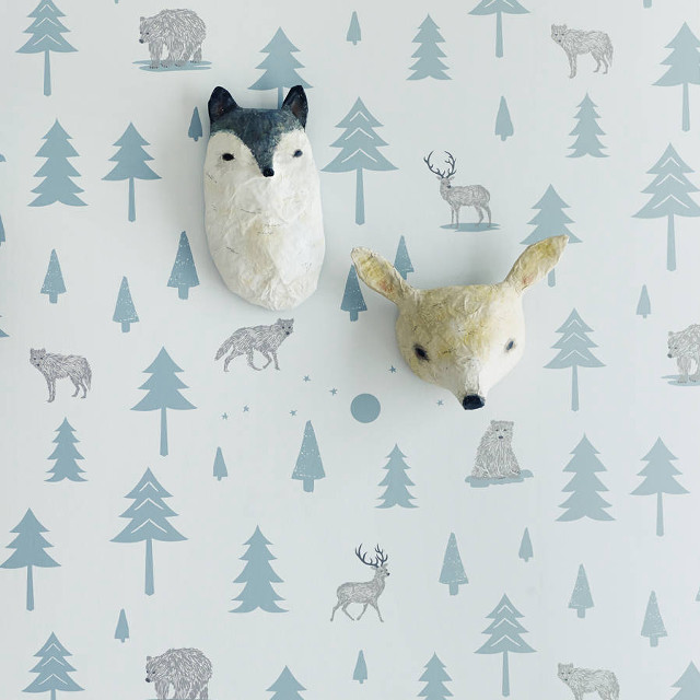 Deer heads mounted forest background free wallpaper for tablet - medium preview image