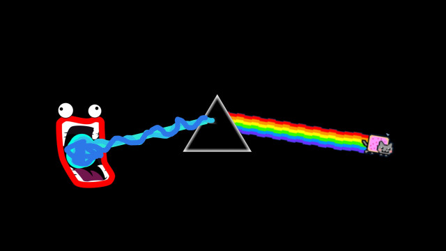 Pink floyd triangle rainbow monster free wallpaper for desktop - medium preview image