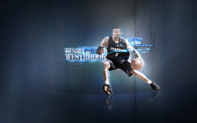 Basketball player running with basketball free wallpaper for desktop - medium preview image