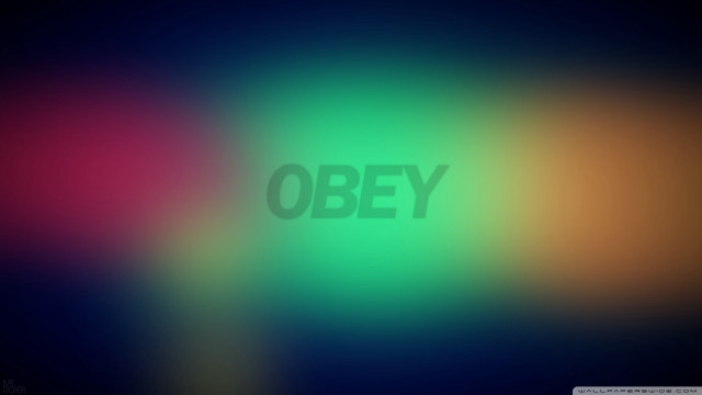 Blurry obey black background green free wallpaper for desktop - medium preview image