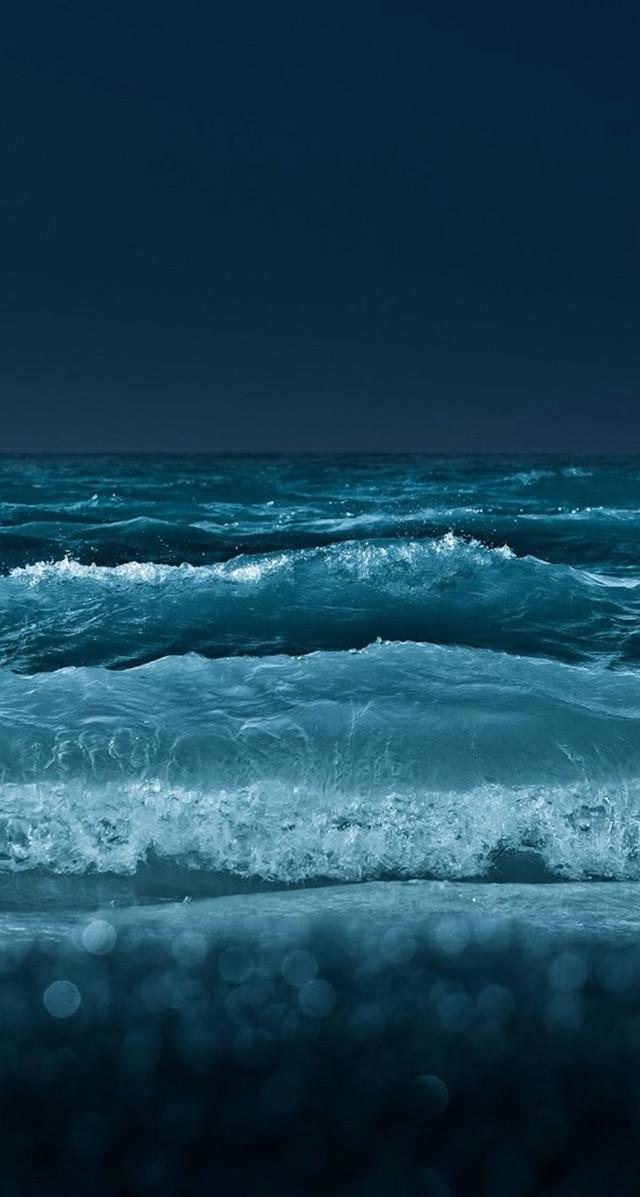 Beach surfboard fullmoon ocean scenery free wallpaper for mobile - medium preview image