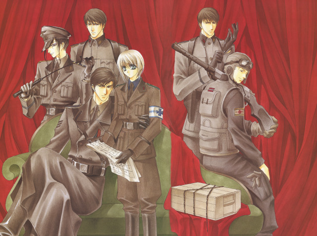 Group people green chair red free wallpaper for desktop - medium preview image