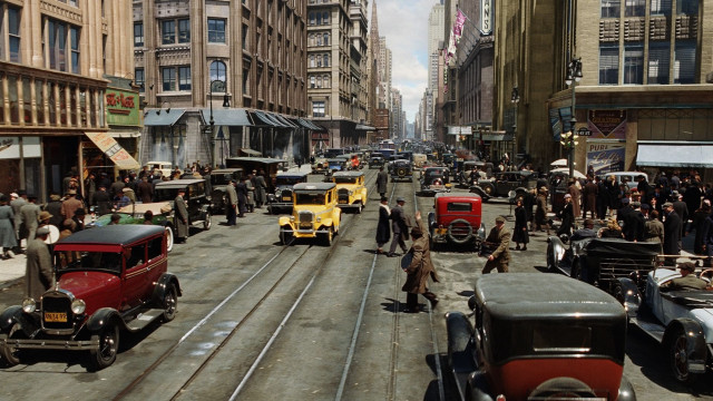 Harlem renaissance city street matte free wallpaper for desktop - medium preview image