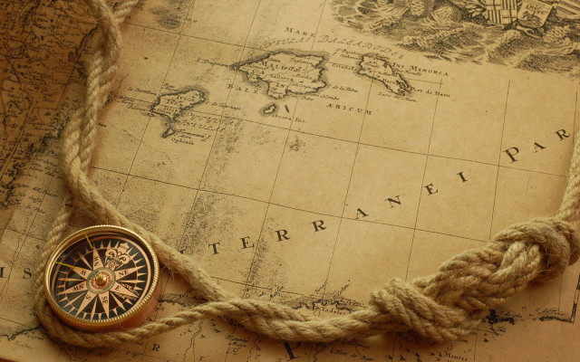 Compass rope map compass pin free wallpaper for desktop - medium preview image