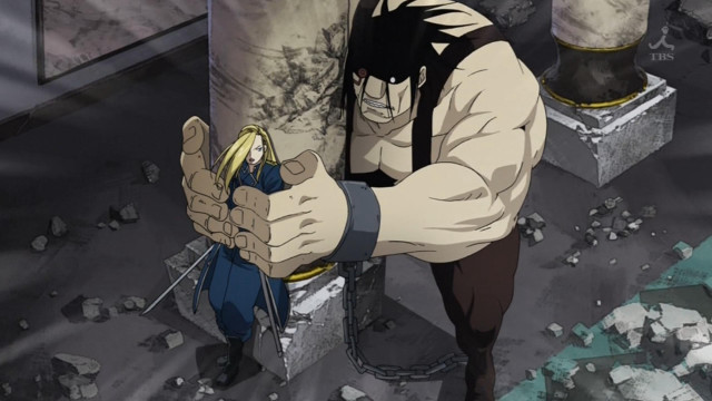 Man holding sword rubble room free wallpaper for desktop - medium preview image