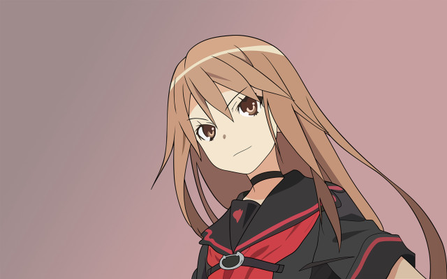 Anime girl long hair red #7 free wallpaper for desktop - medium preview image