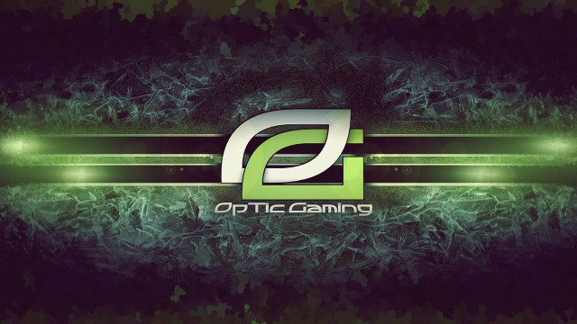 Green black optic gaming logo free wallpaper for desktop - medium preview image