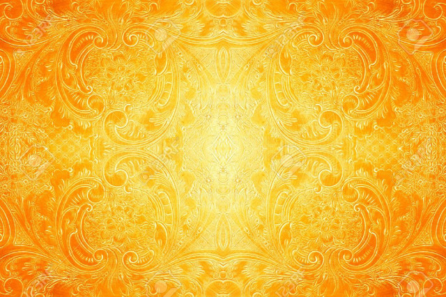 Yellow orange background swirls leaves free wallpaper for desktop - medium preview image