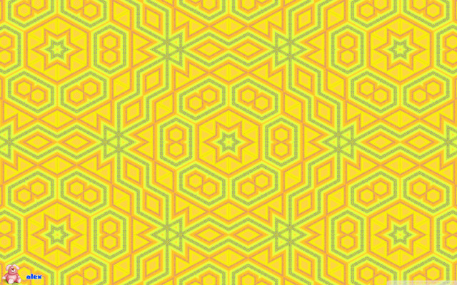 Yellow green pattern stars circles free wallpaper for desktop - medium preview image