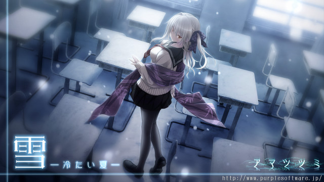 Girl classroom scarf book bag free wallpaper for desktop - medium preview image