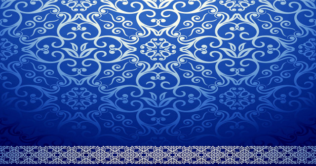 Blue white pattern border bottom free wallpaper for desktop - medium preview image