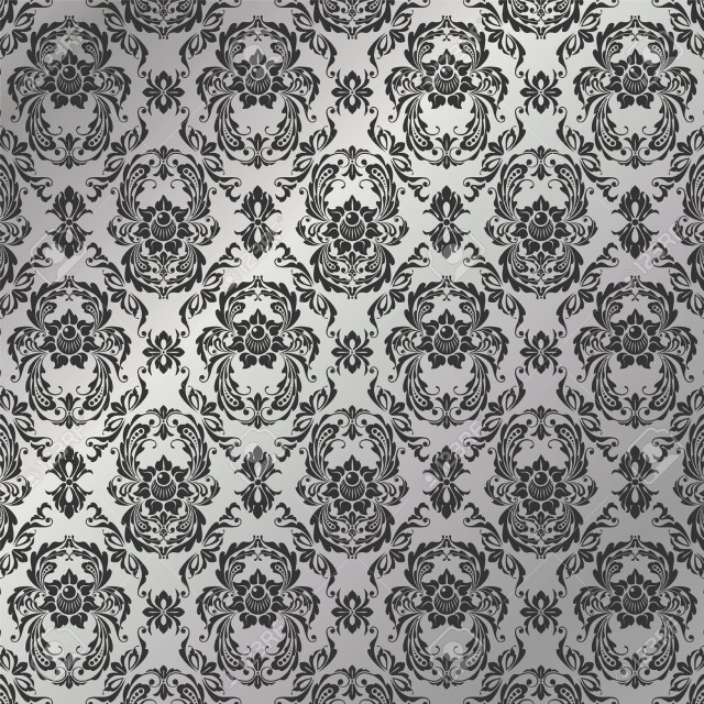 Black white floral pattern wallpaper free wallpaper for tablet - medium preview image