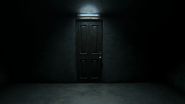 Dark room door light window free wallpaper for desktop - medium preview image
