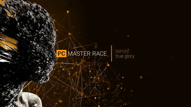 Black yellow abstract face po free wallpaper for desktop - medium preview image