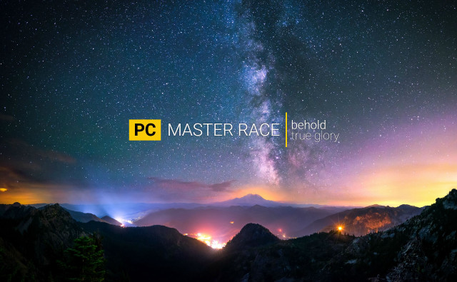 Mountain sky stars master rage free wallpaper for desktop - medium preview image