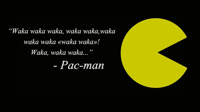 Black background yellow circle pacman free wallpaper for desktop - medium preview image