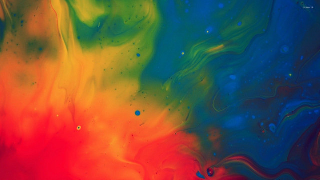 Colorful liquid painting with red free wallpaper for desktop - medium preview image