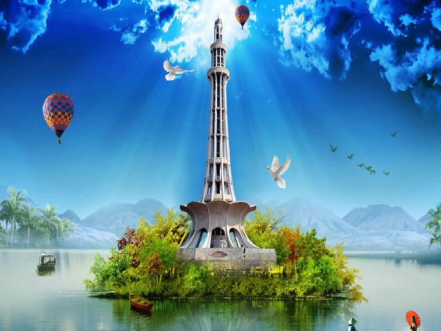 Tower sky lake people hotairballoon free wallpaper for desktop - medium preview image