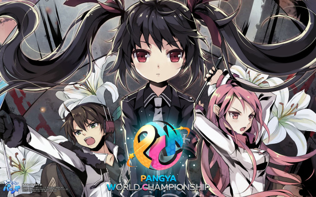 Anime characters long hair group #4 free wallpaper for desktop - medium preview image