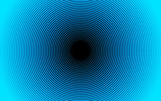 Blue circle black center beeple free wallpaper for desktop - medium preview image