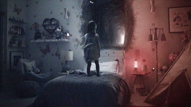 Girl standing bed dark room free wallpaper for desktop - medium preview image